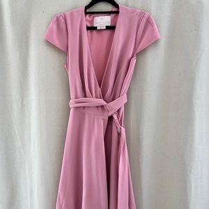 Gal Meets Glam Rose Pink Wrap Dress